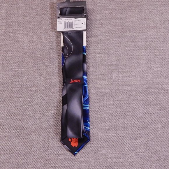 JERRY J. GARCIA Neck Tie == NWT == Blue Tidal Wave Design == 60" Regular Length - Picture 3 of 6